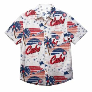 Chicago Cubs Winter in Paradise Button Up Hawaiian Shirt by FOCO