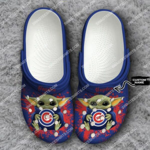 Custom Baby Yoda Hold Chicago Cubs All