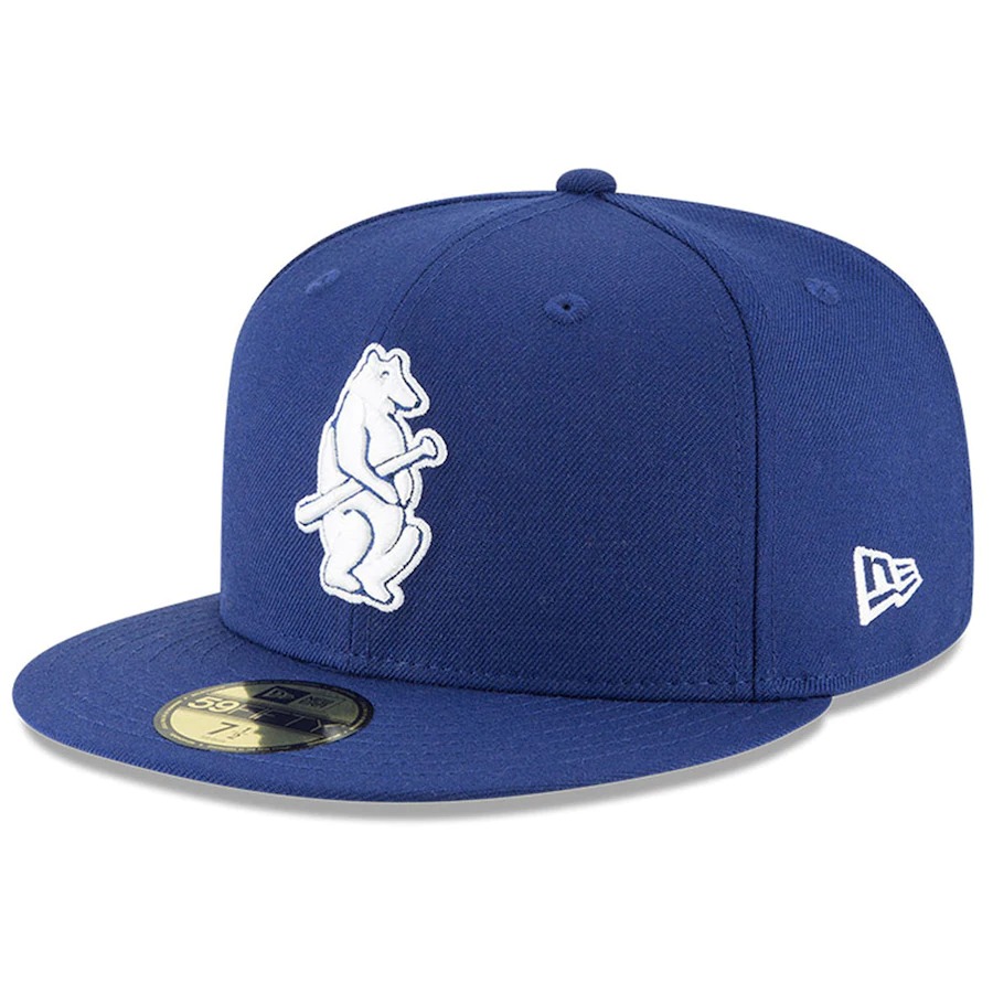 Men's Chicago Cubs New Era Royal Cooperstown Collection Logo 59FIFTY